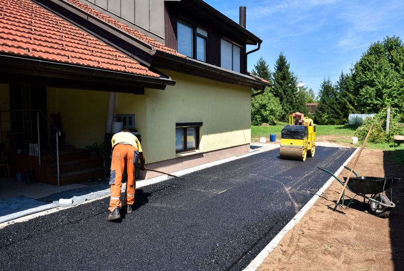 Blacktop Driveway with Smooth Finish